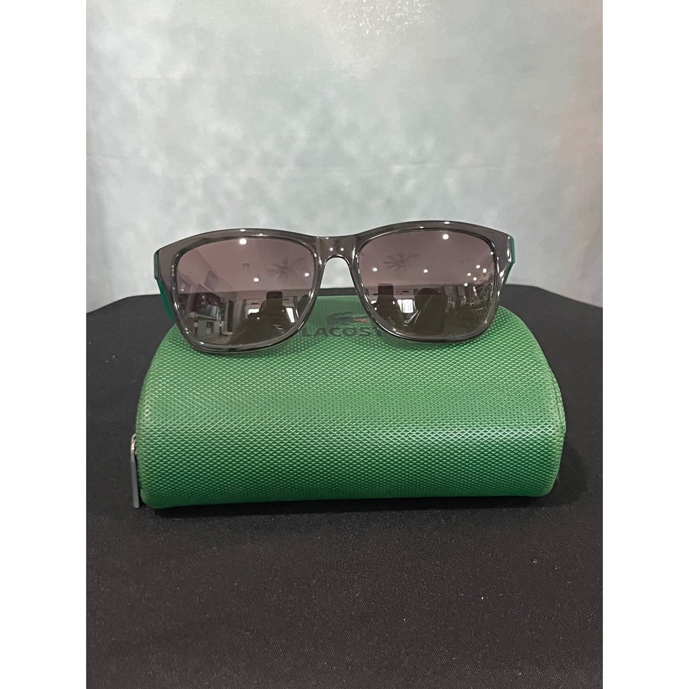 Lacoste L683S 220 Rectangle Sunglasses Green Black Two-Tone with Case - Picture 2 of 7